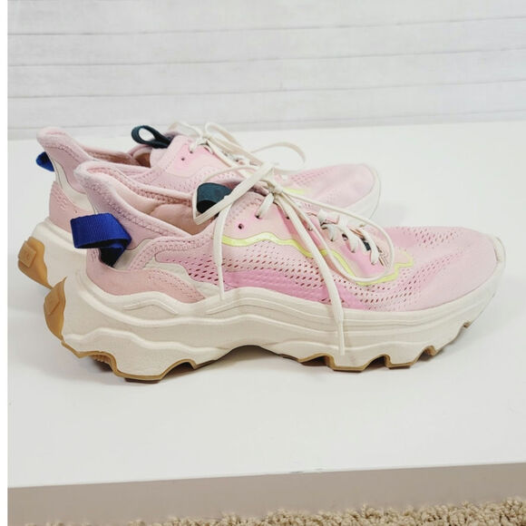 SOREL Kinetic Breakthru Day Lace Sneaker in Vintage Pink/Bleached Ceramic, sz 9 - Picture 4 of 16